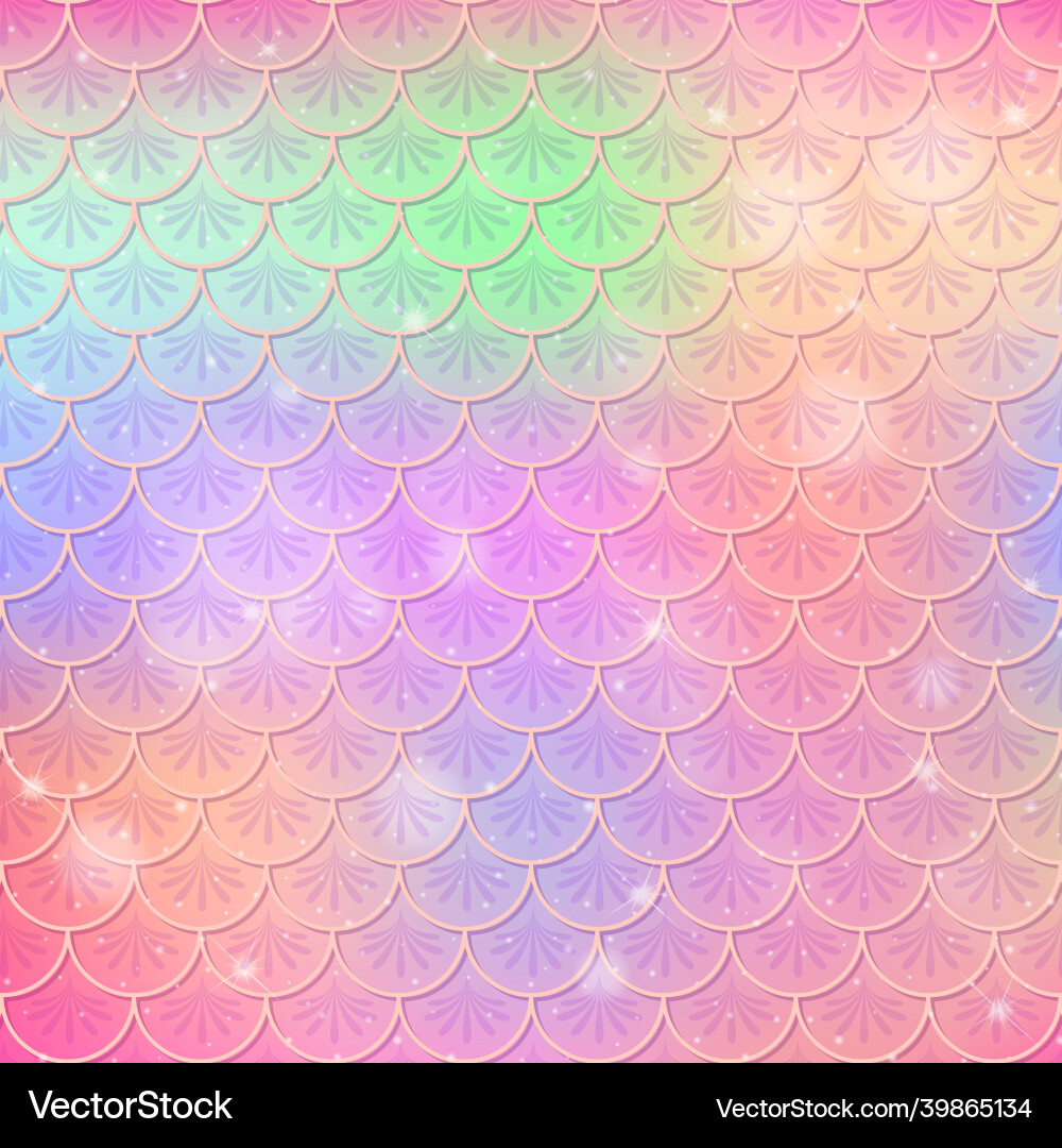 Fish scale seamless pattern background vector image