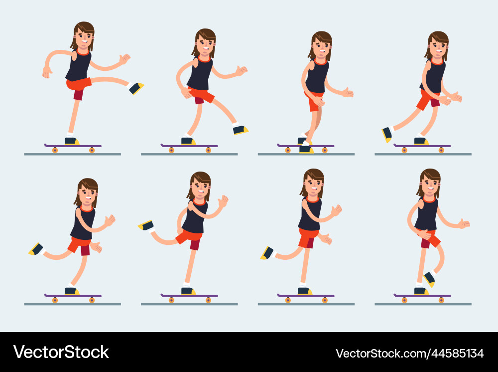 Flat design animation frames element set Flat design animation frames element set vector image