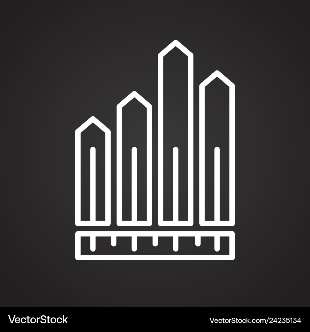 Graph line icon on background for graphic and web Graph line icon on background for graphic and web vector image
