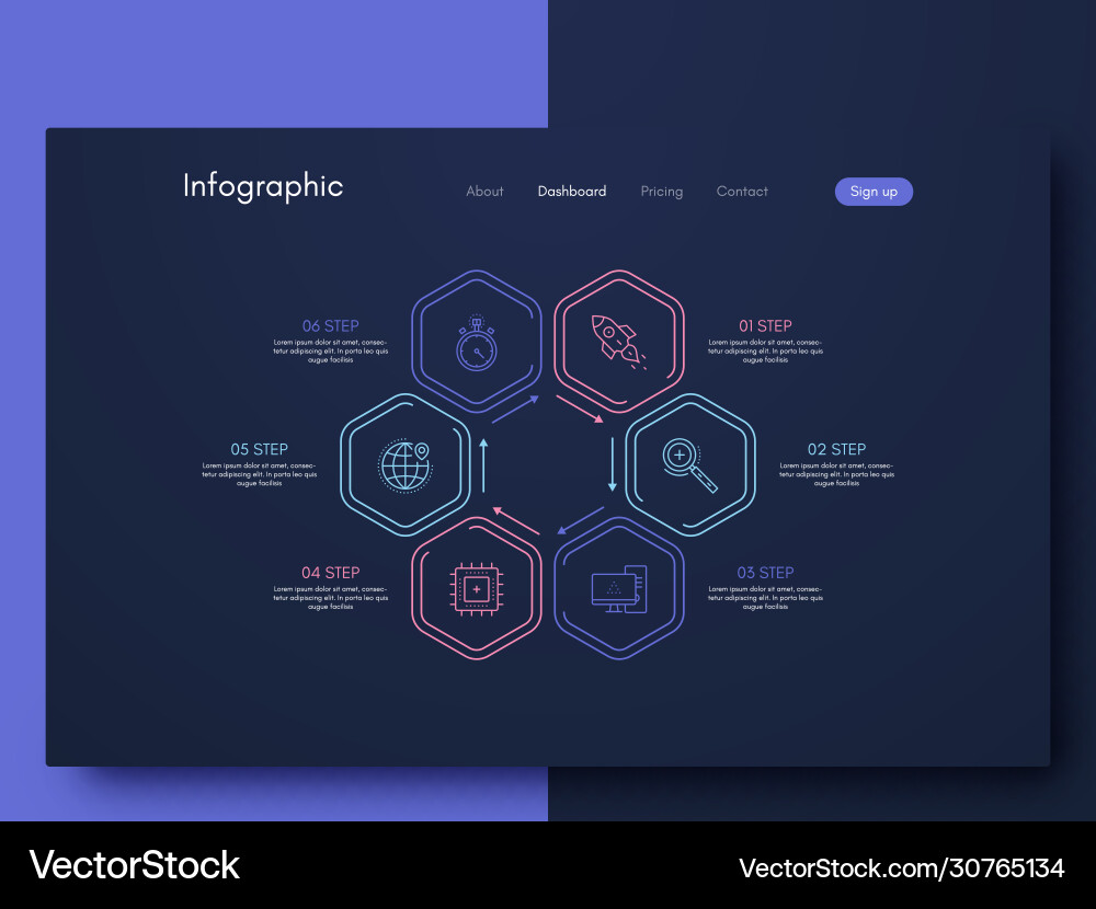 Graphic infographics template for creating mobile Graphic infographics template for creating mobile vector image
