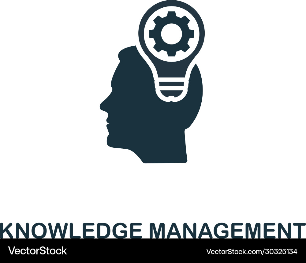 Knowledge management icon simple element from vector image