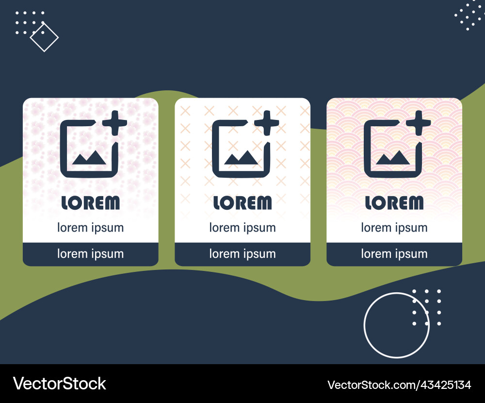 Label box set Vector Image