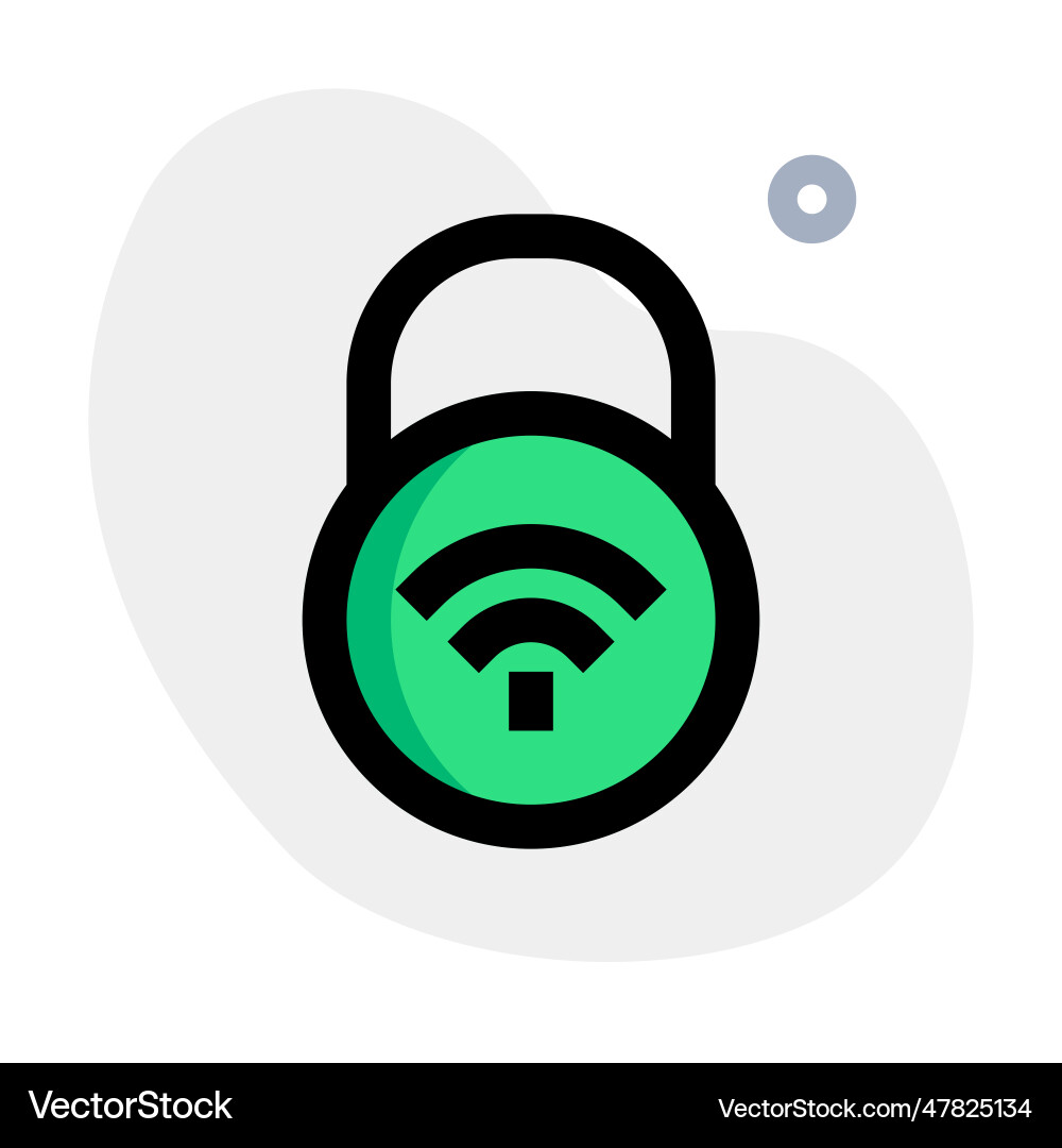 Lock with advance technology and internet access Vector Image