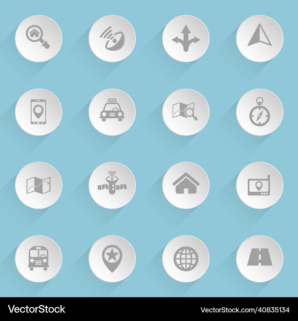 Navigation web icons vector image