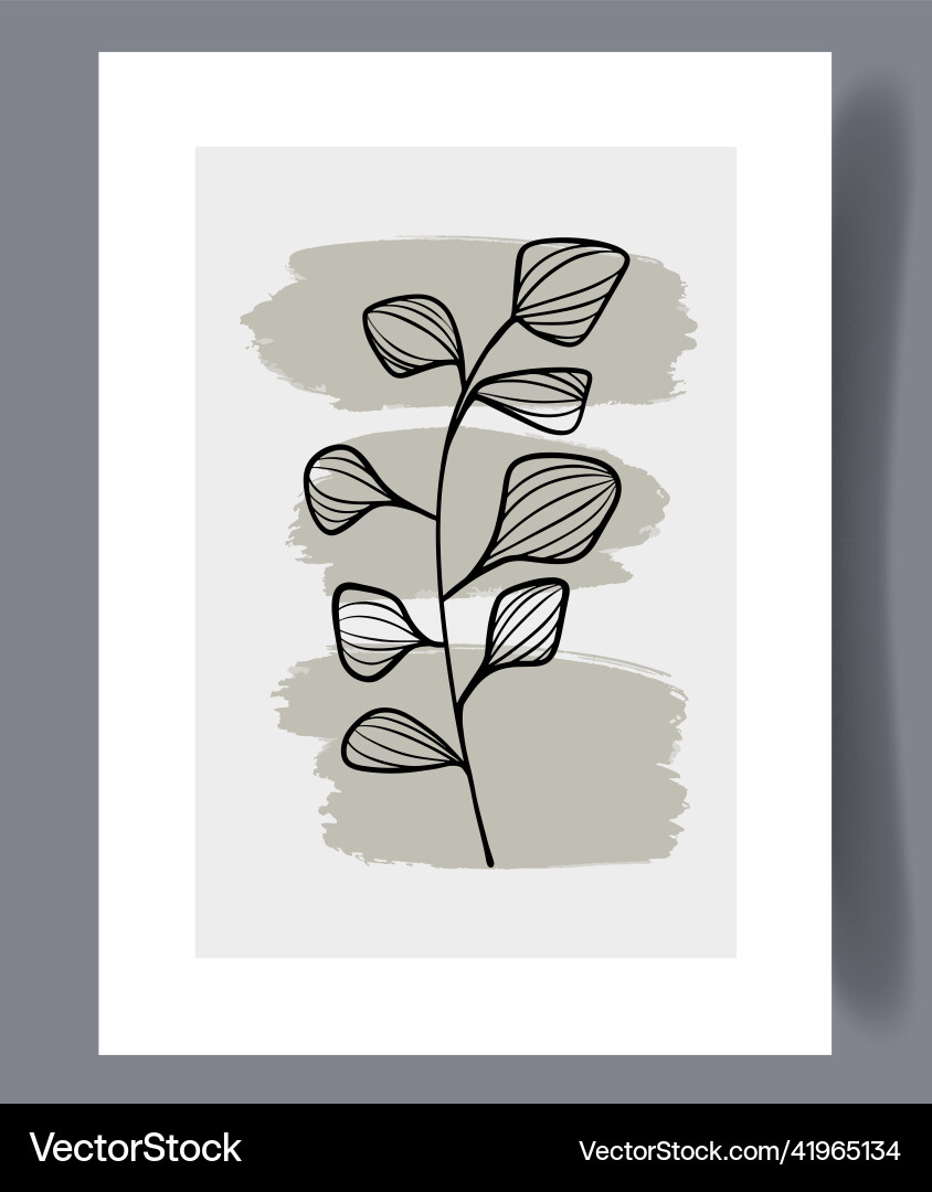 Scandinavian Abstract Print Set vector image