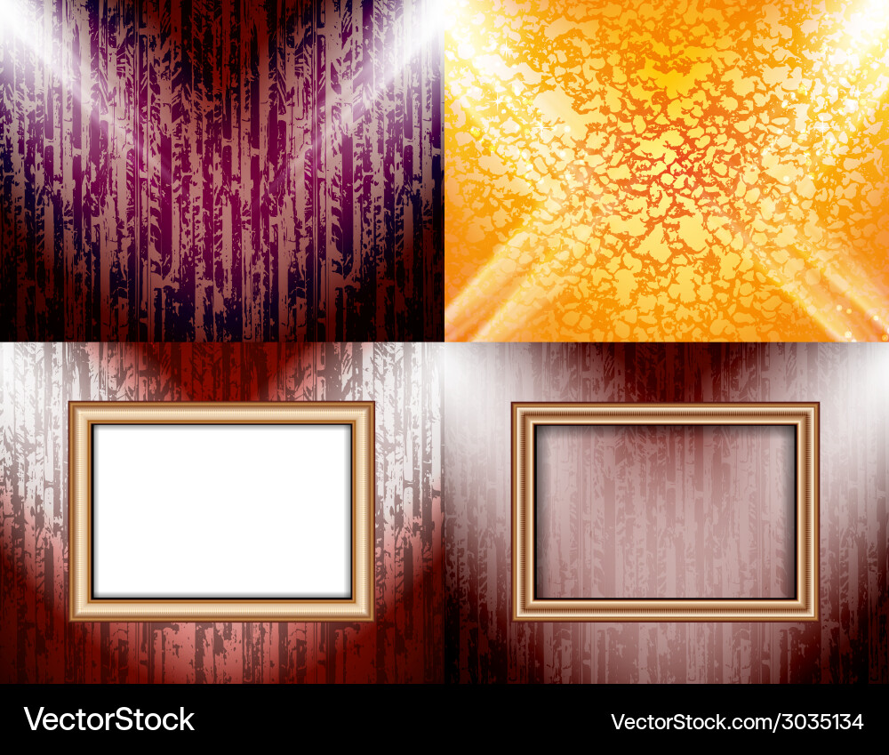 Set of colorful abstract backgrounds and frames Vector Image