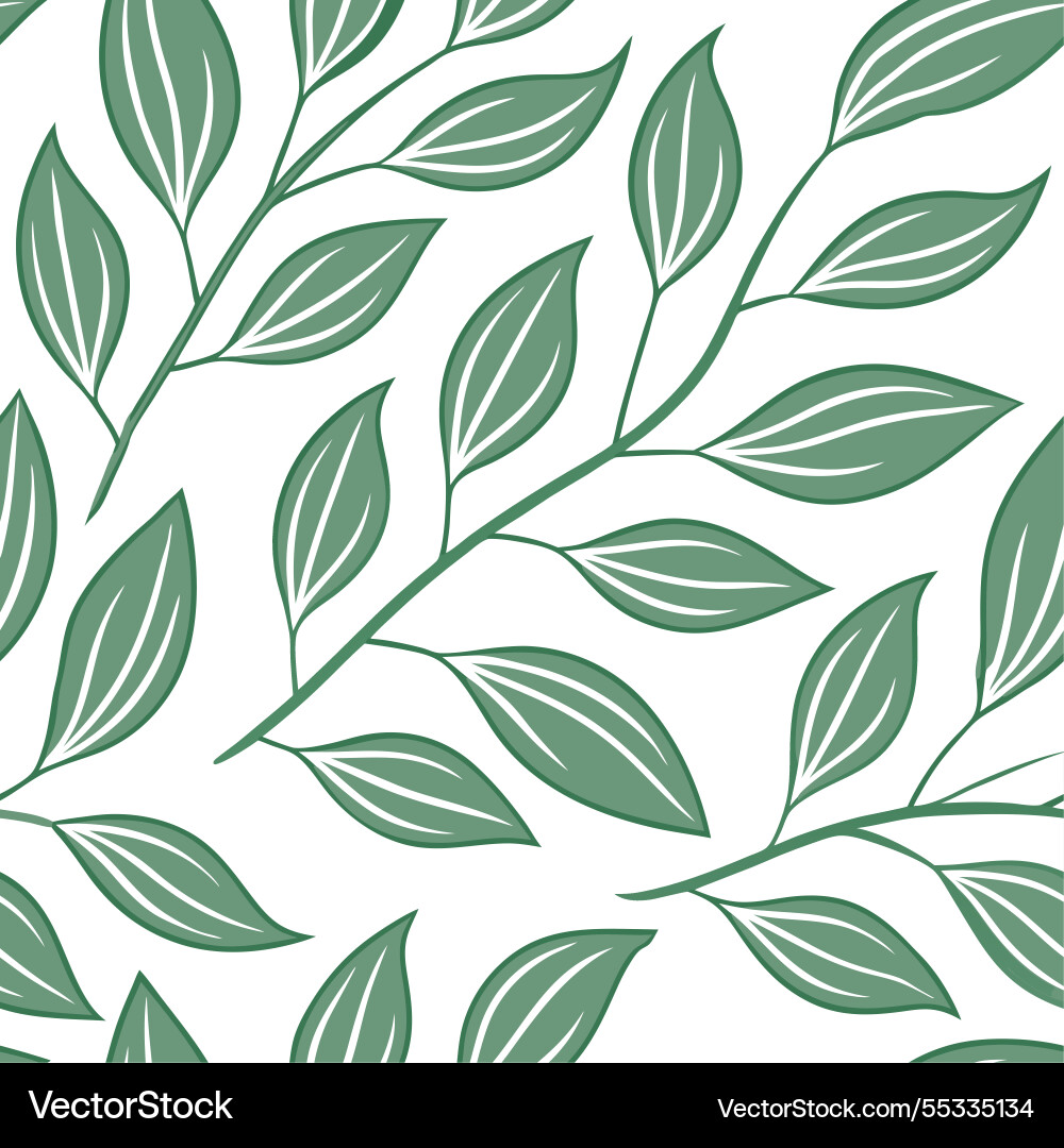 Spring leaves seamless pattern with delicate Spring leaves seamless pattern with delicate vector image
