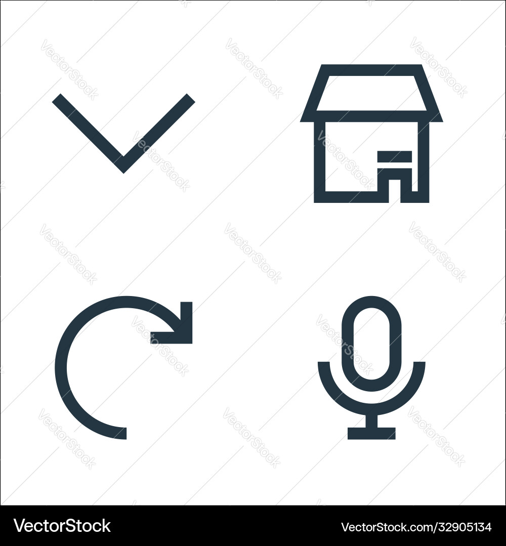 User interface line icons linear set quality User interface line icons linear set quality Vector Image