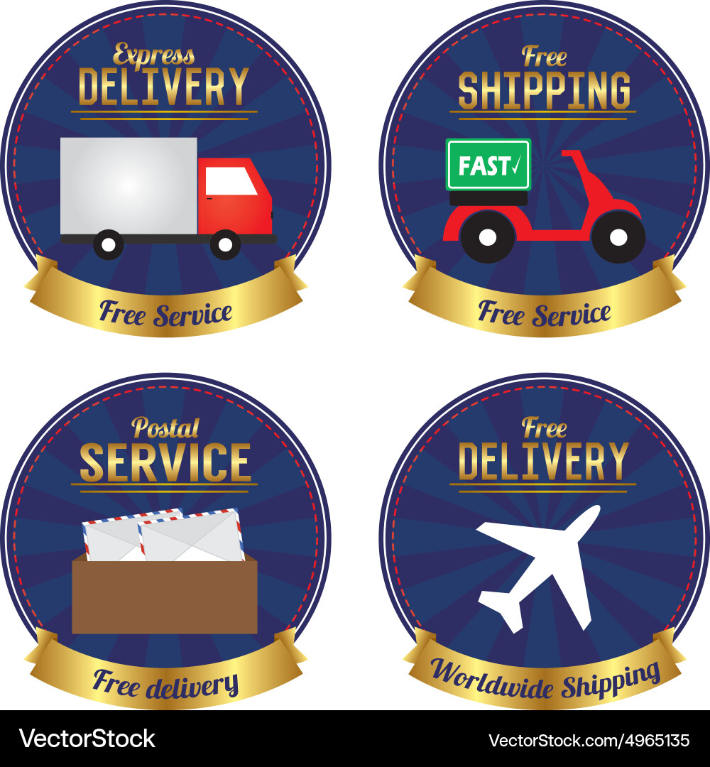 Abstract delivery objects on a white background Vector Image