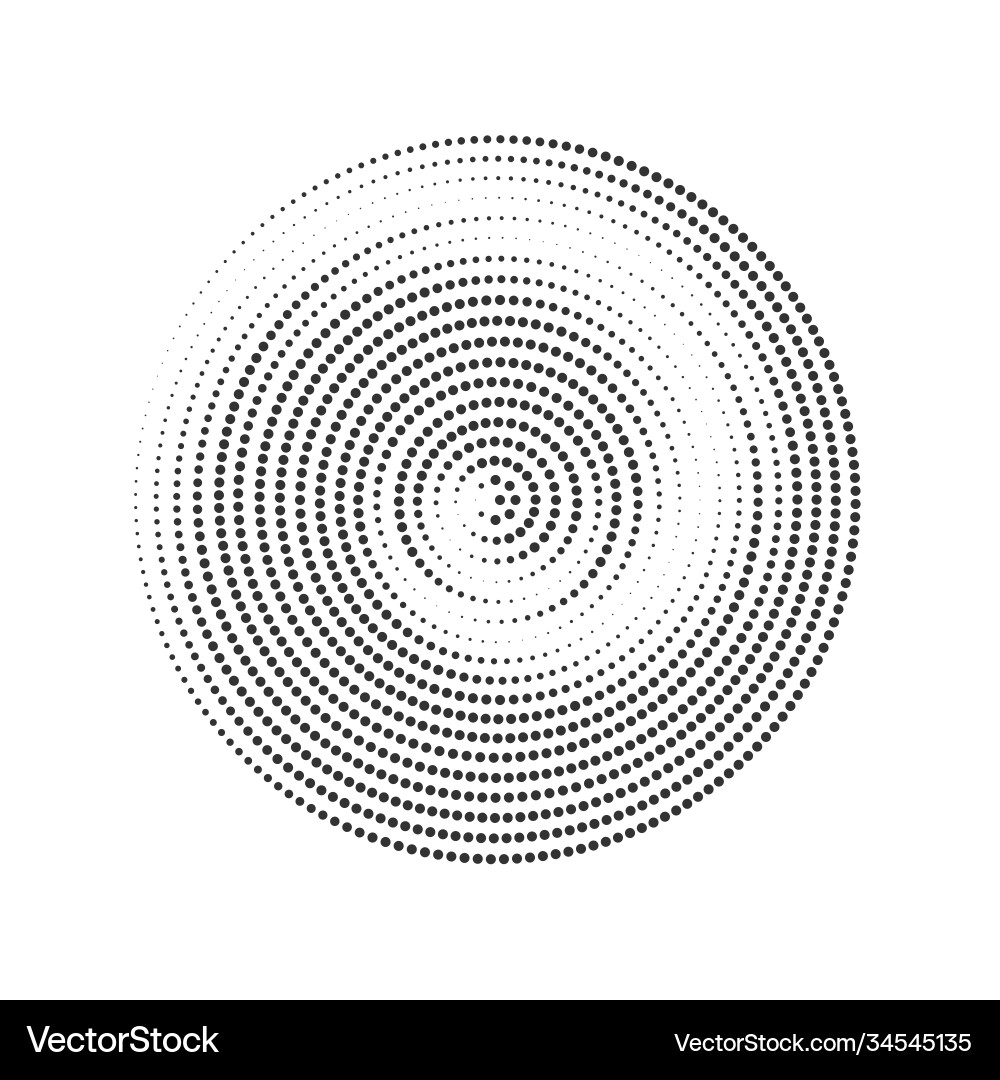 Abstract dotted halftone circle pattern Abstract dotted halftone circle pattern Vector Image