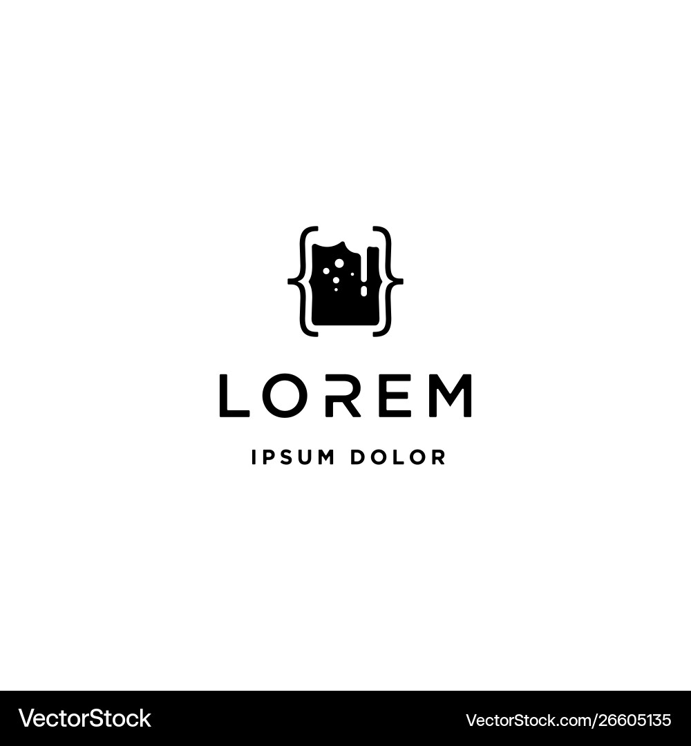 Beer code logo design bar coding simple line Beer code logo design bar coding simple line vector image