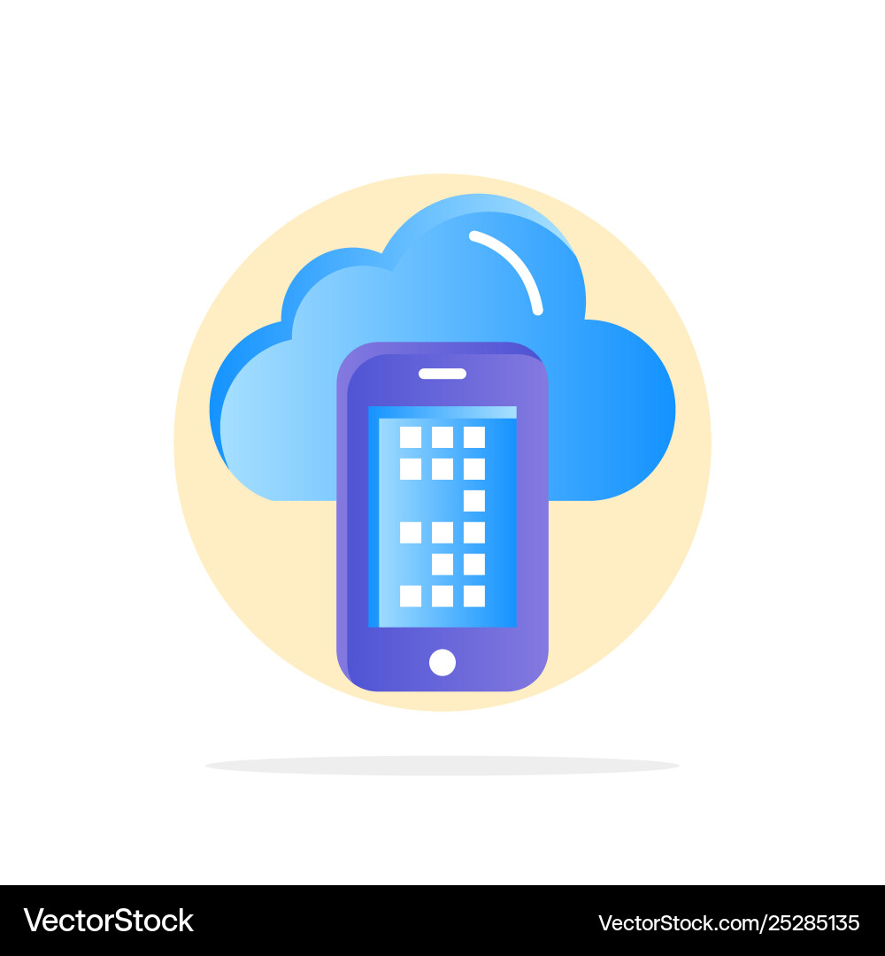 Cloud computing mobile cell abstract circle Cloud computing mobile cell abstract circle Vector Image