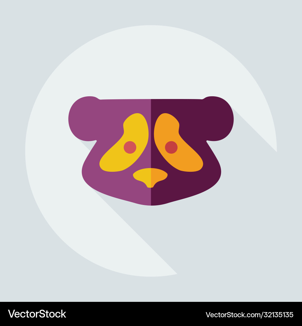 Flat modern design with shadow icons pandas Flat modern design with shadow icons pandas vector image