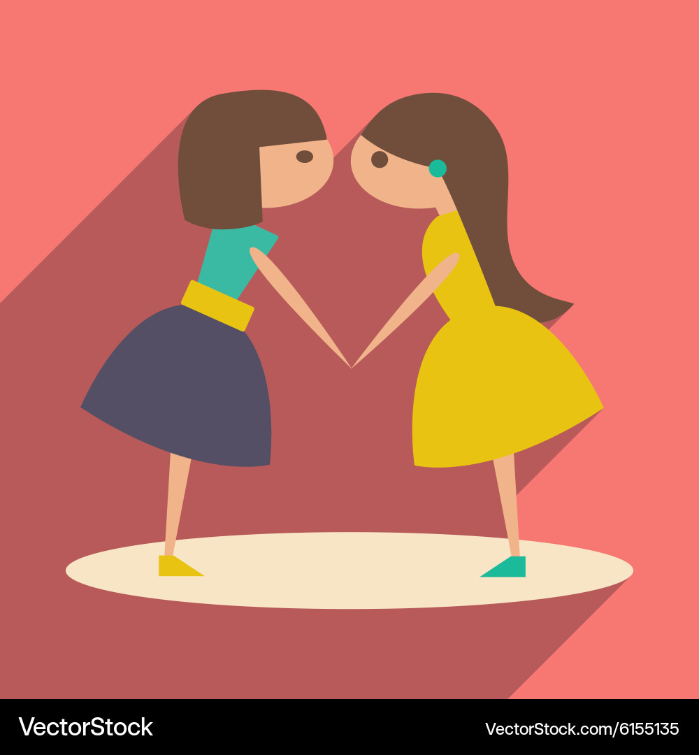 Flat with shadow icon and mobile application vector image