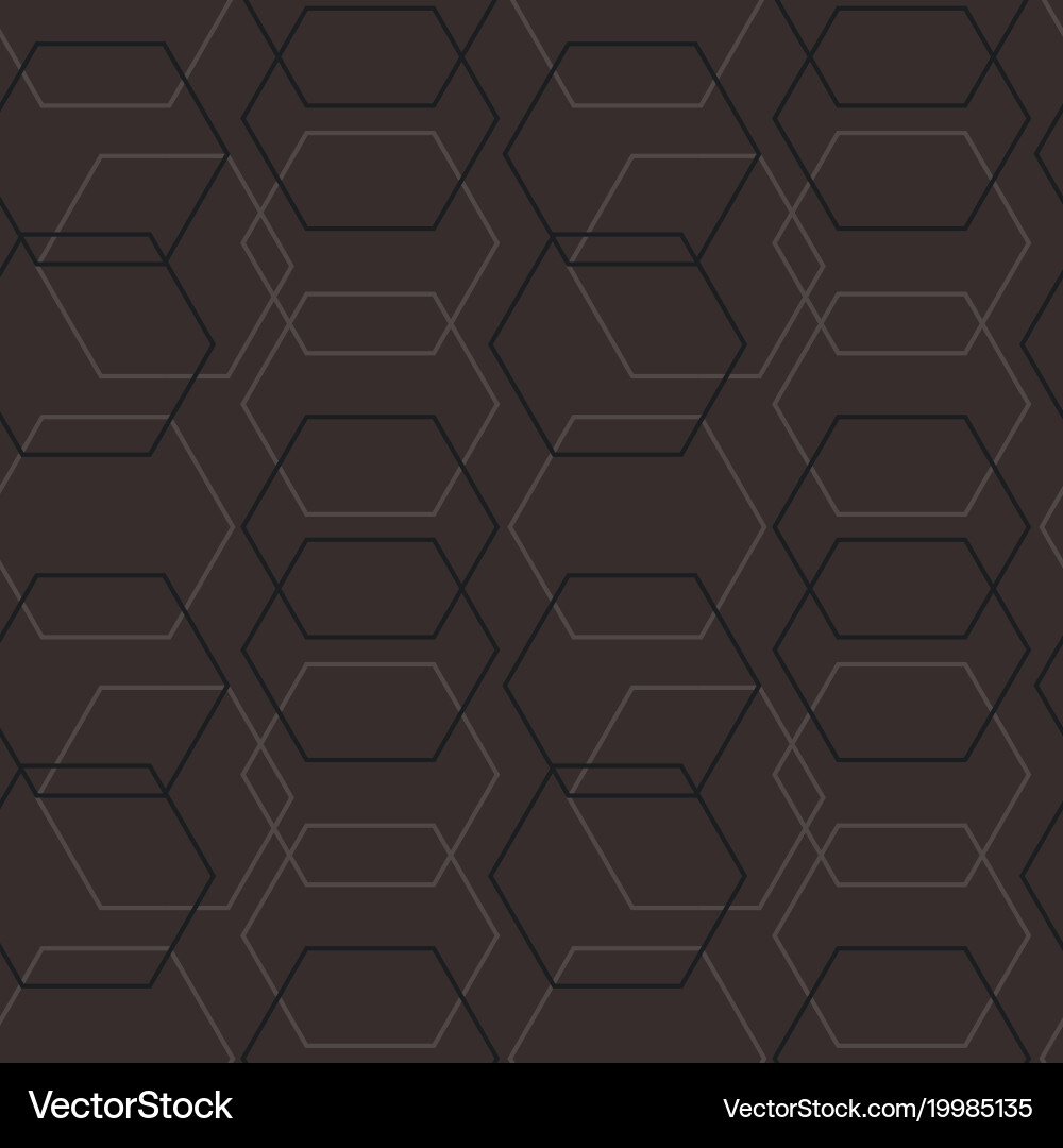 Geometric hexagon uneven seamless pattern vector image