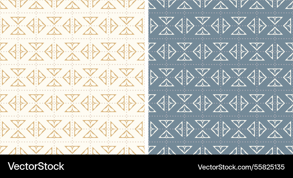 Geometrical triangles repeat patterns Vector Image