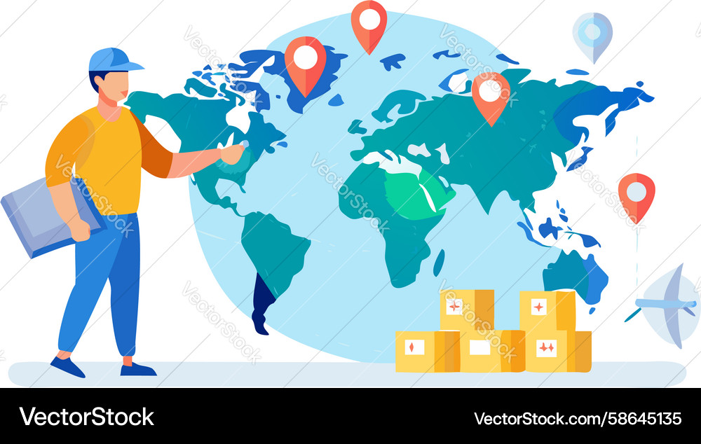 Global Data Network Connectivity Vector Image