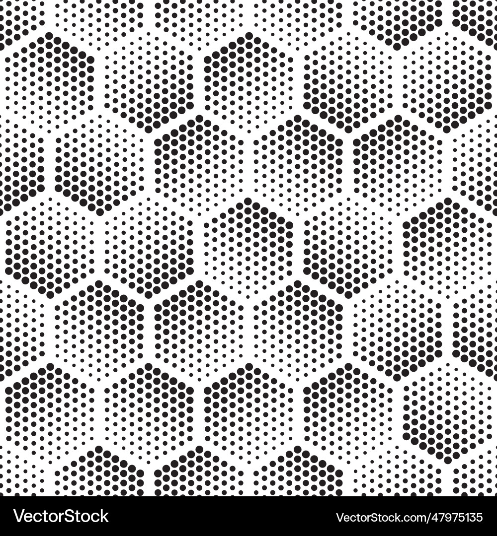 Halftone Hexagon Pattern vector image