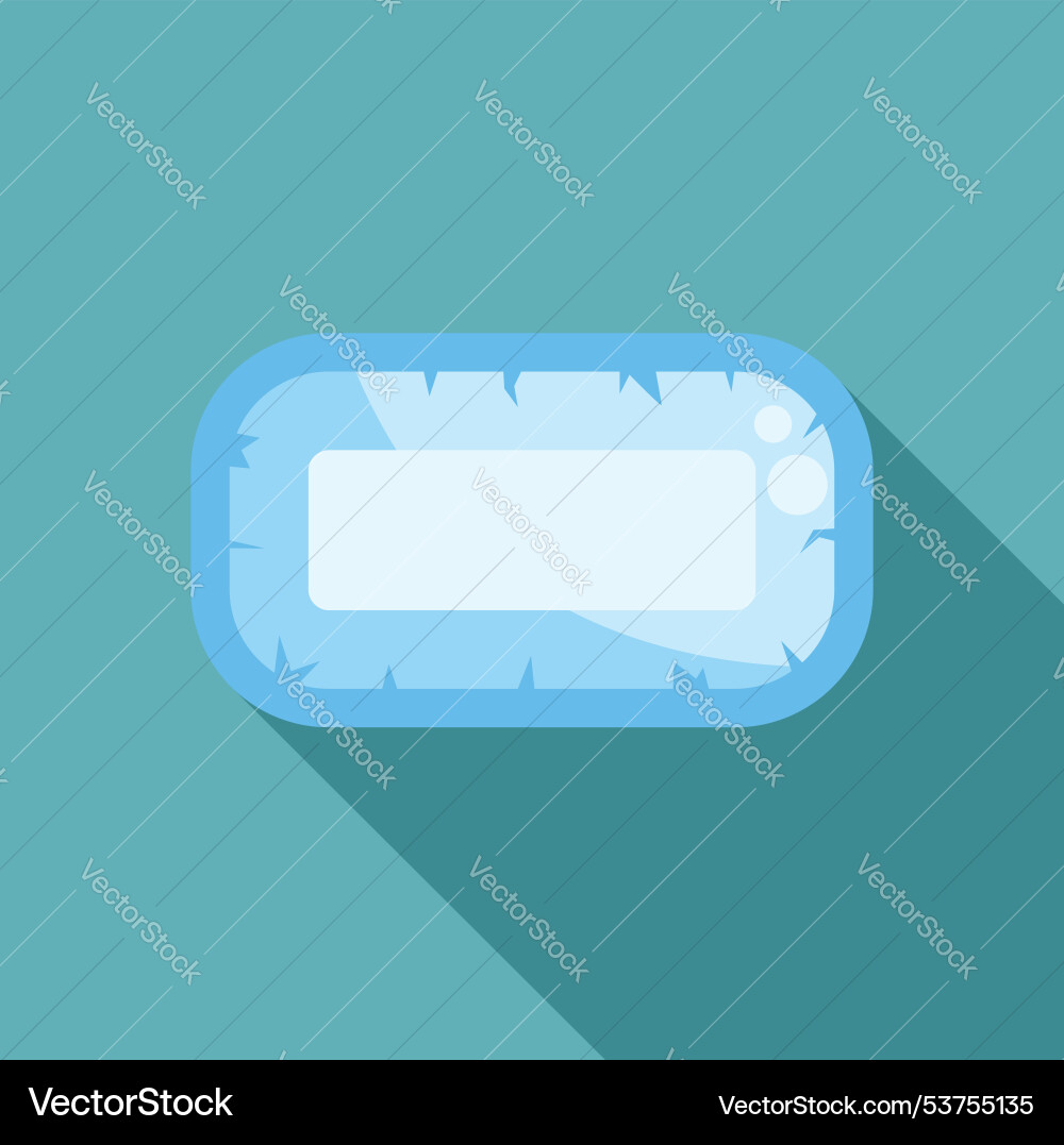 Ice game ui button with cracks showing empty space Ice game ui button with cracks showing empty space vector image