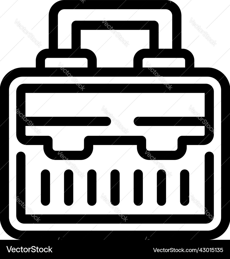 Installation toolbox icon outline tool box Vector Image