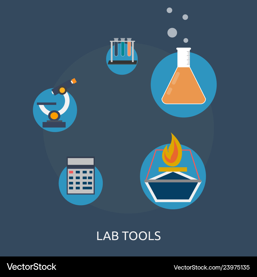 Lab tools conceptual design Vector Image