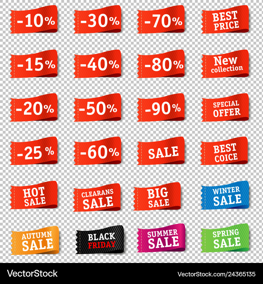 Preis tags set transparent hintergrund Preis tags set transparent hintergrund vektorbild