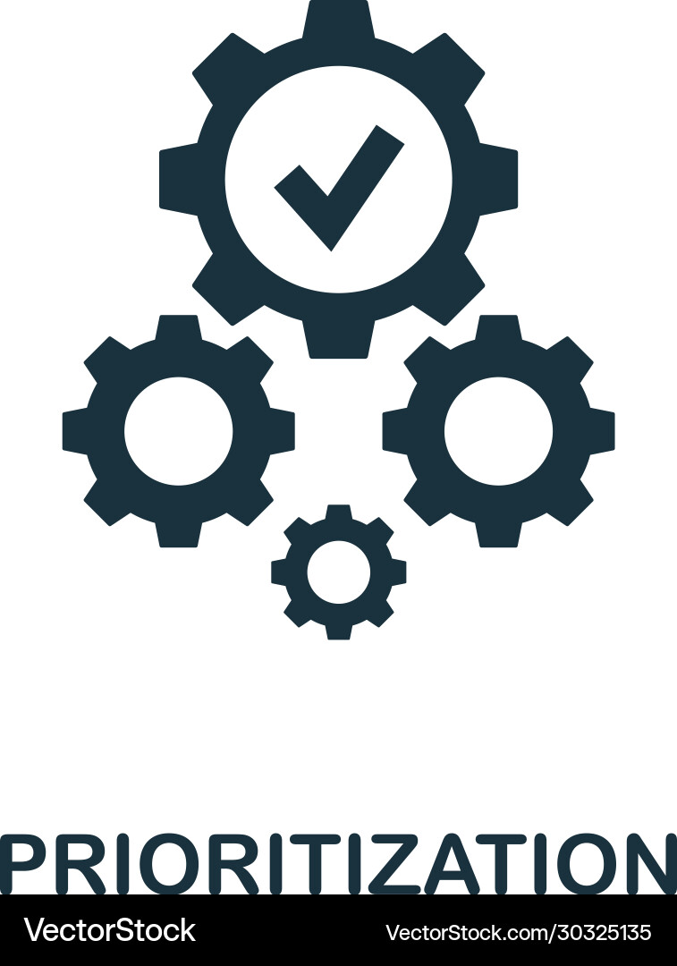 Prioritization icon simple element from business Prioritization icon simple element from business vector image