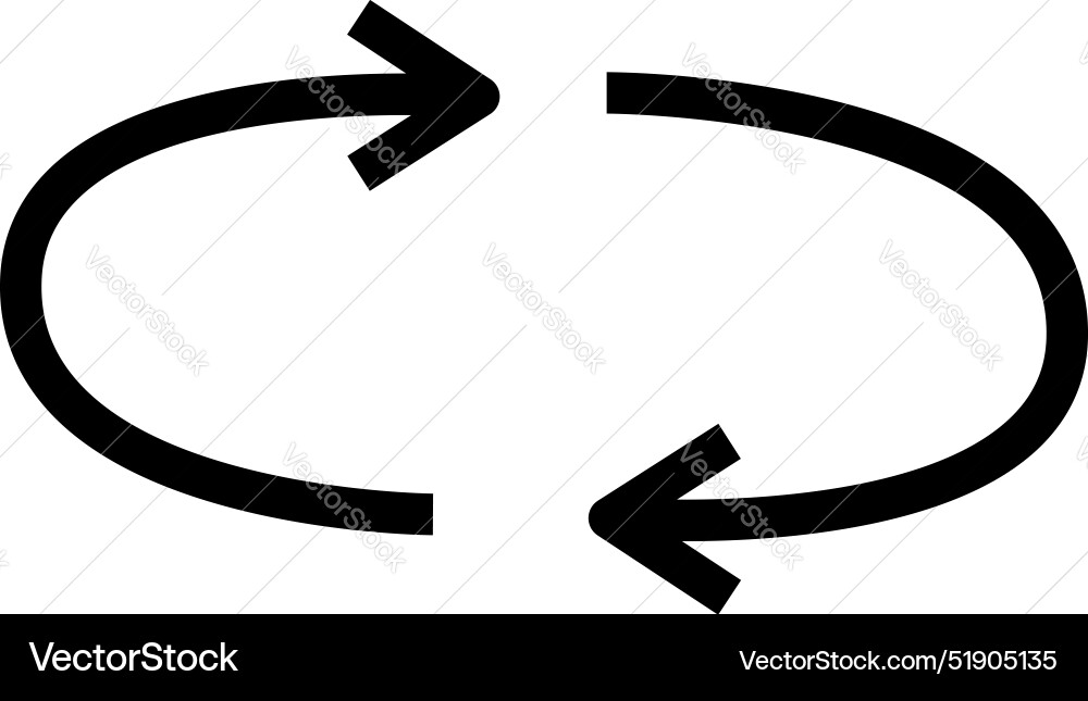 Reverse Direction Arrow Icon Vector Image