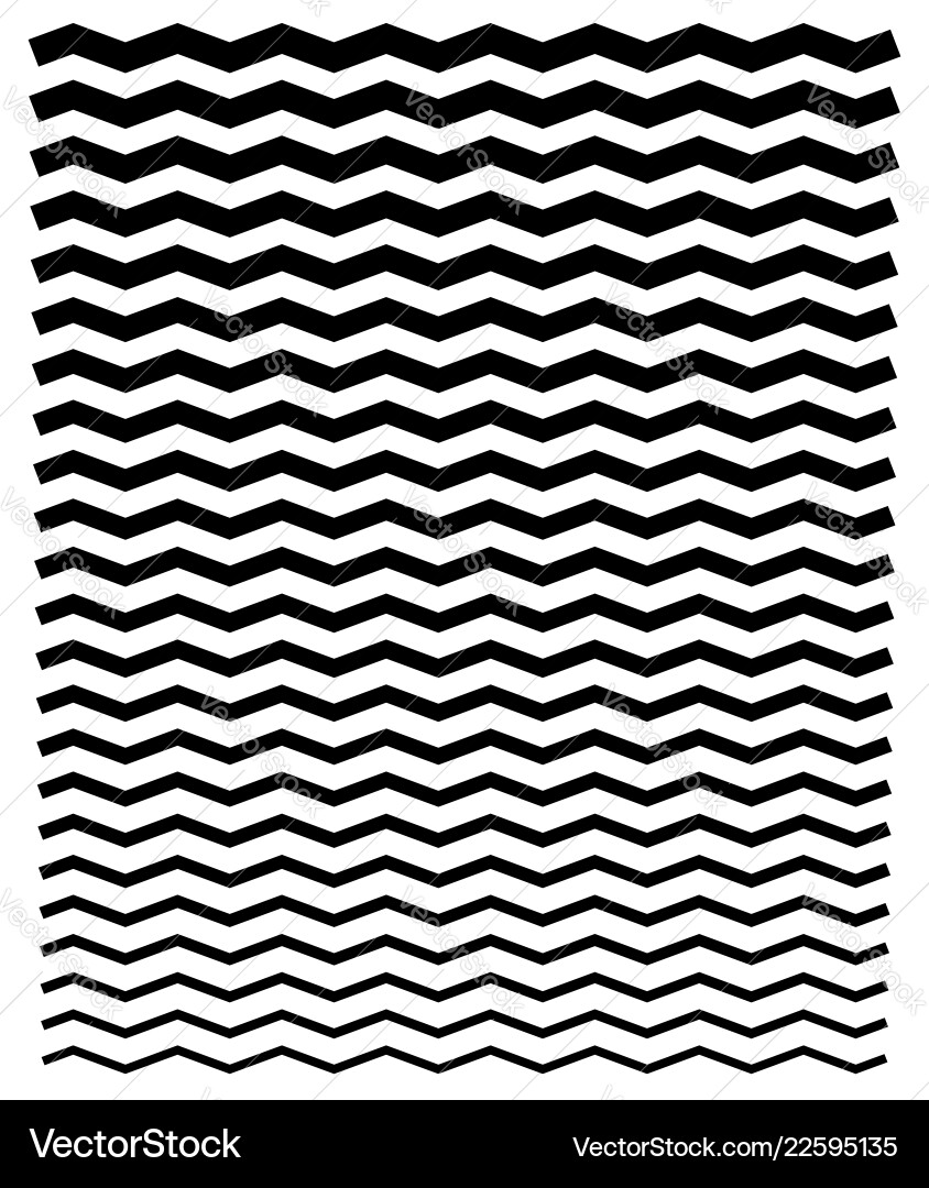 Thinner and thicker wavy zig-zag horizontal line Thinner and thicker wavy zig-zag horizontal line vector image