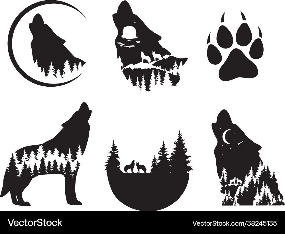 Wild animal set Royalty Free Vector Image - VectorStock