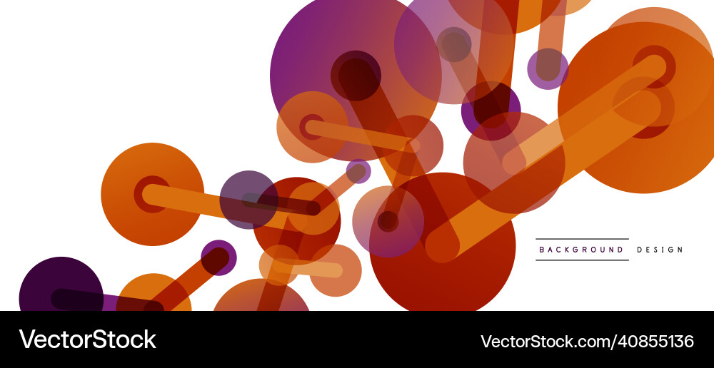 Abstract background round dots connected by lines Vector Image