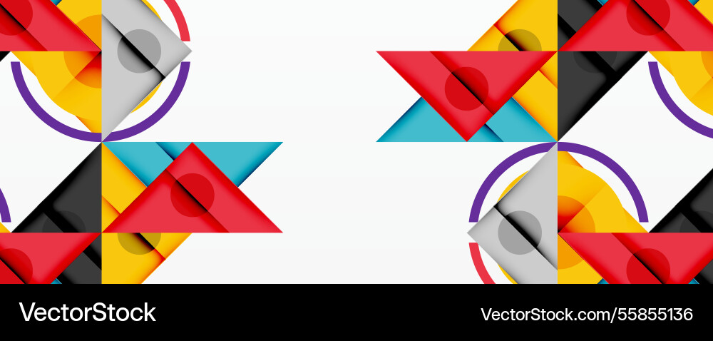 Abstract geometric composition with overlapping Abstract geometric composition with overlapping Vector Image