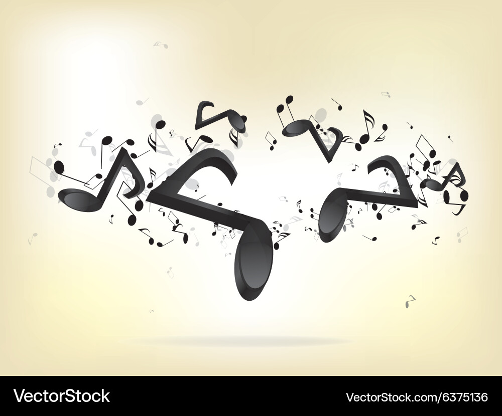 Abstract msical background with notes Vector Image