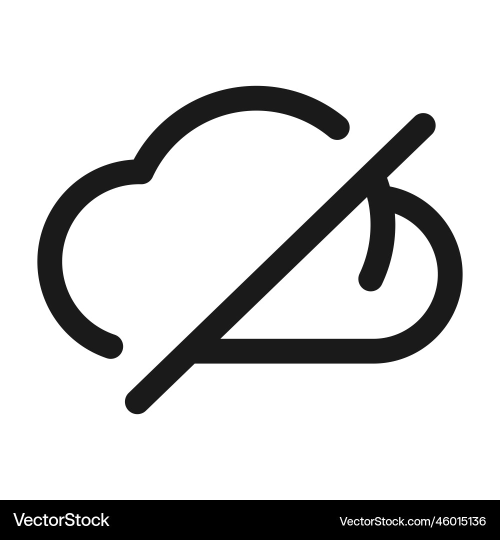 Cloud error or cancel disconnect connection vector image