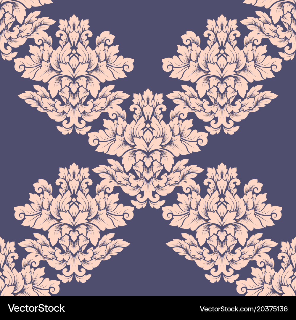 Damask seamless pattern intricate design Vector Image
