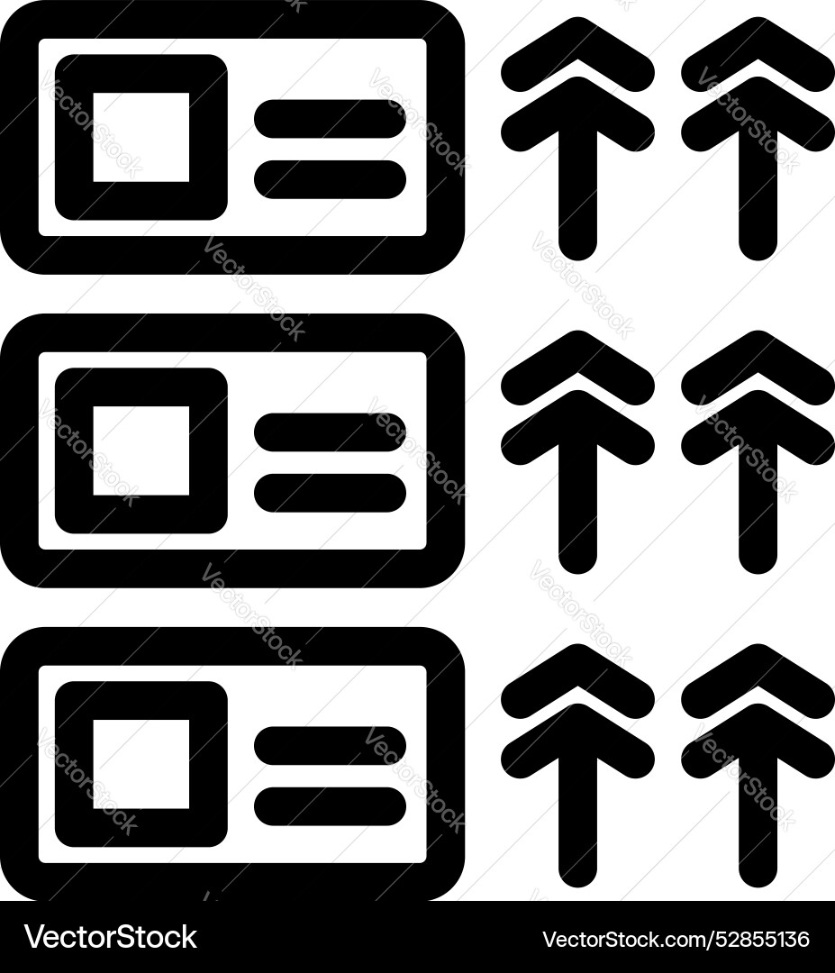 Data transferring from database icon with bold Data transferring from database icon with bold vector image