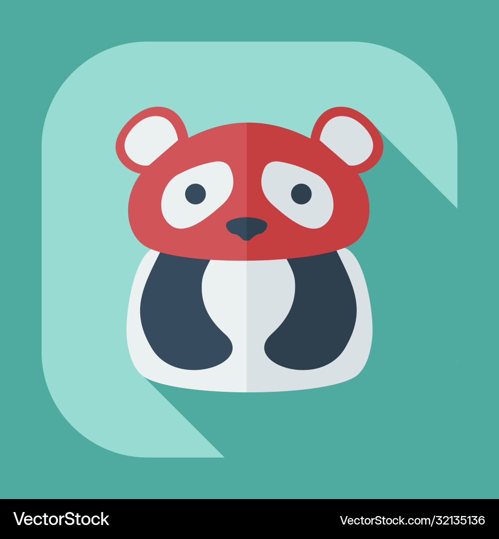 Flat modern design with shadow icons pandas Flat modern design with shadow icons pandas Vector Image