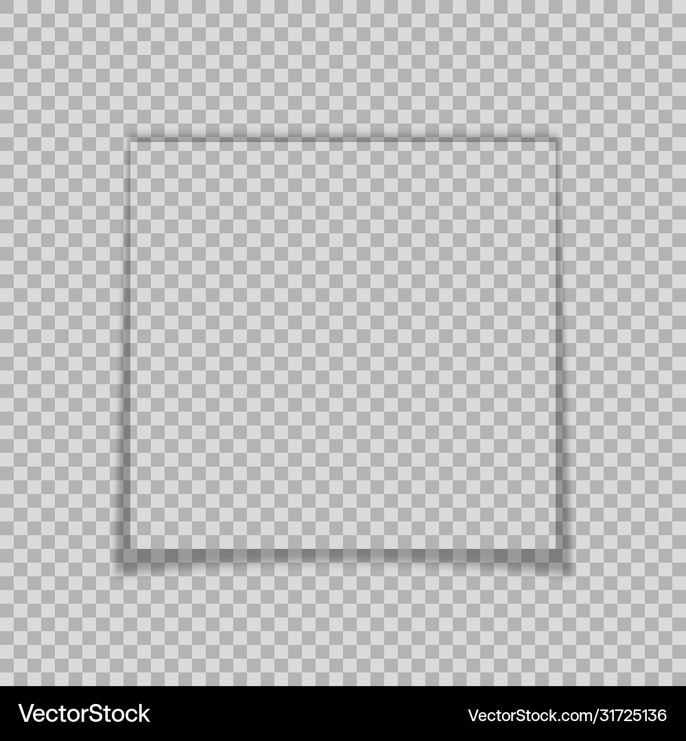 Frame shadow on transparent background web banner Frame shadow on transparent background web banner Vector Image