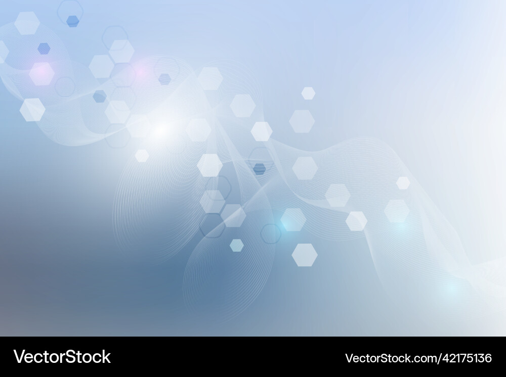 Hexagonal Abstract Data Network vector image