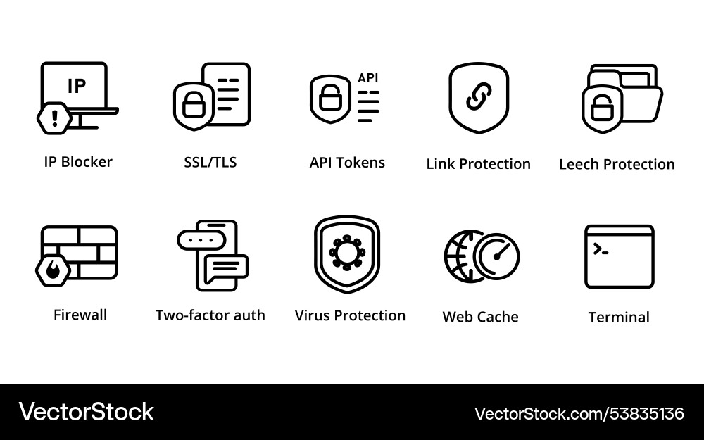 Ip blocker ssl tls api tokens Link-Schutz Ip blocker ssl tls api tokens Link-Schutz vektorbild