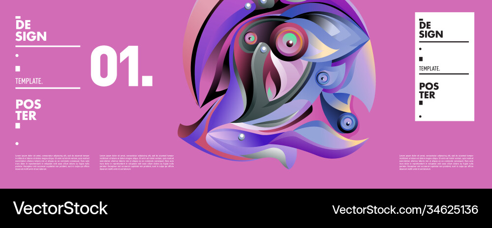 Landing page background template with colorful Vector Image