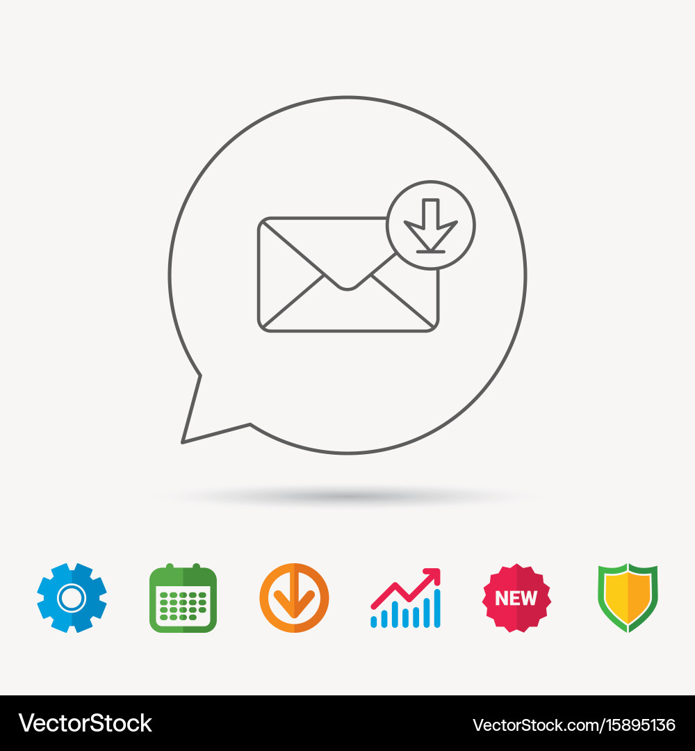 Mail Inbox Icon - Email Message vector image