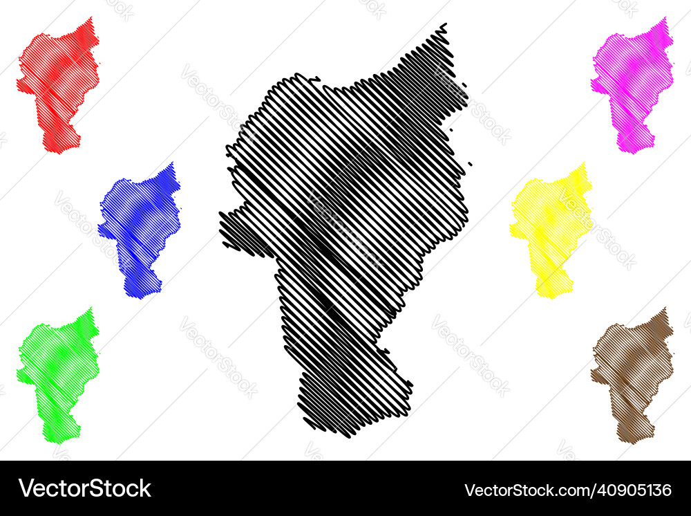 Mon district nagaland state republic of india map Mon district nagaland state republic of india map Vector Image