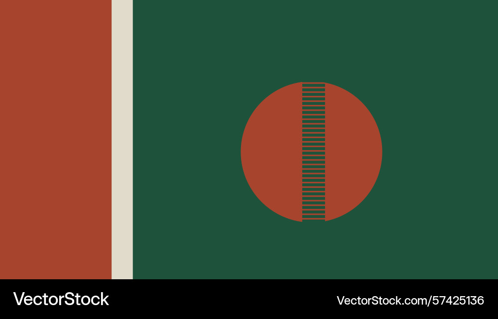 Red square with green circle grid background Vector Image