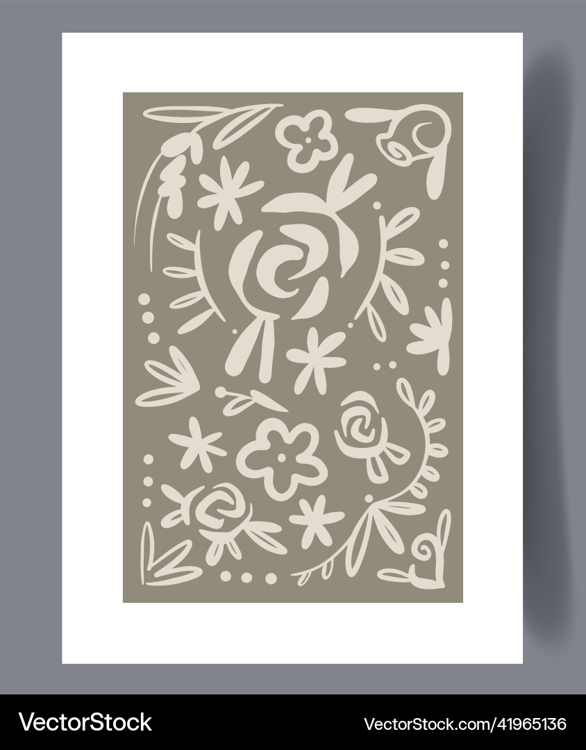 Scandinavian Abstract Print Set vector image