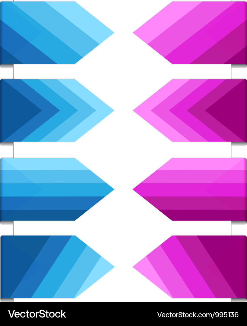 Set of bookmarks with texture Vector Image