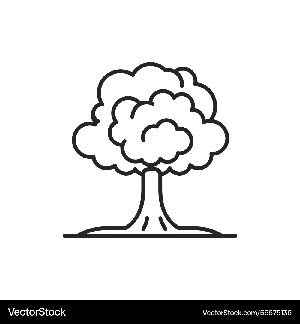 Simple tree icon with bold outlines Vector Image