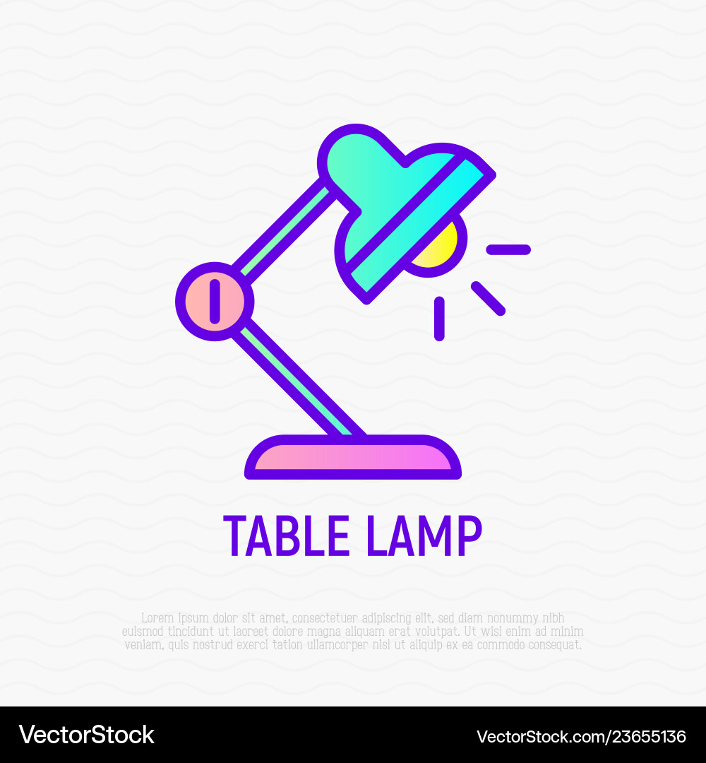 Table lap thin line icon Table lap thin line icon vector image