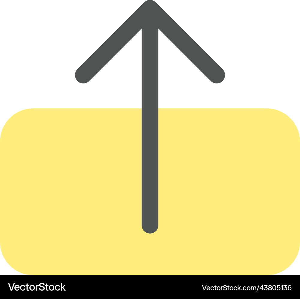 Upload file flat color ui icon Upload file flat color ui icon vector image