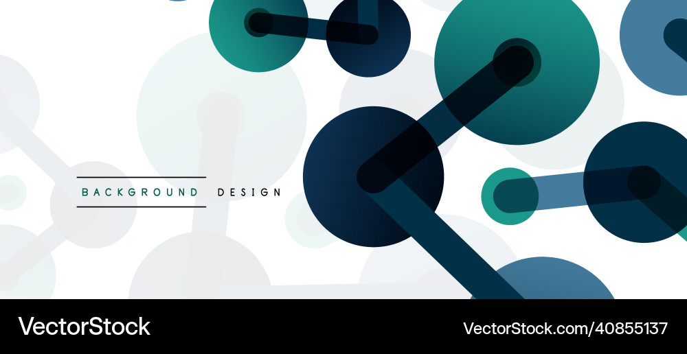 Abstract background round dots connected by lines Vector Image